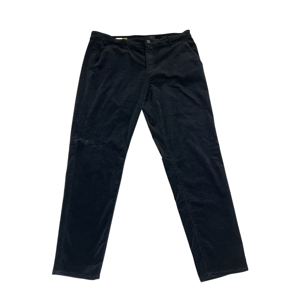AG Adriano Goldschmied The Caden Tailored Trouser Black Velveteen Pants 30R